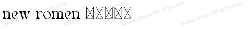 new romen字体转换